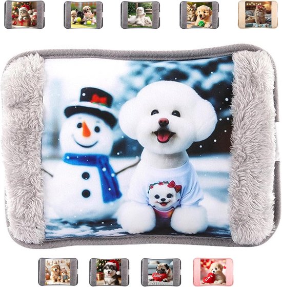 Oplaadbare Handwarmer, Verwarmde Handwarmer Mof Veilige Zachte Pluche Afwerking USB Oplaadbaar voor de Winter (Gary