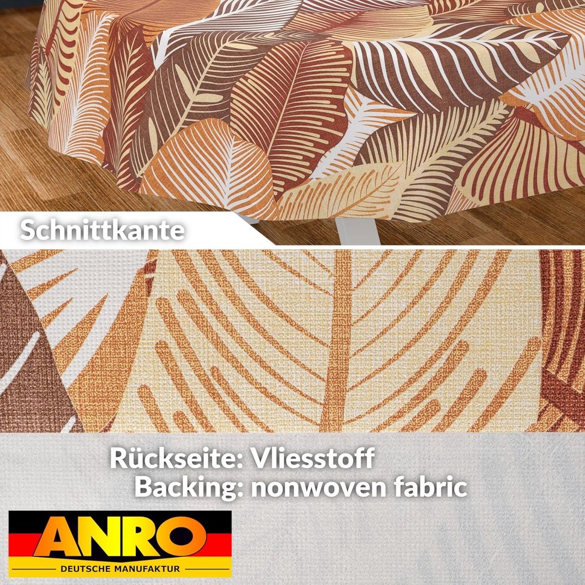 Wasbare Olieverf Tafelkleed Ovaal 240x140 cm Waterafstotend Bloemen en Bladeren Rood