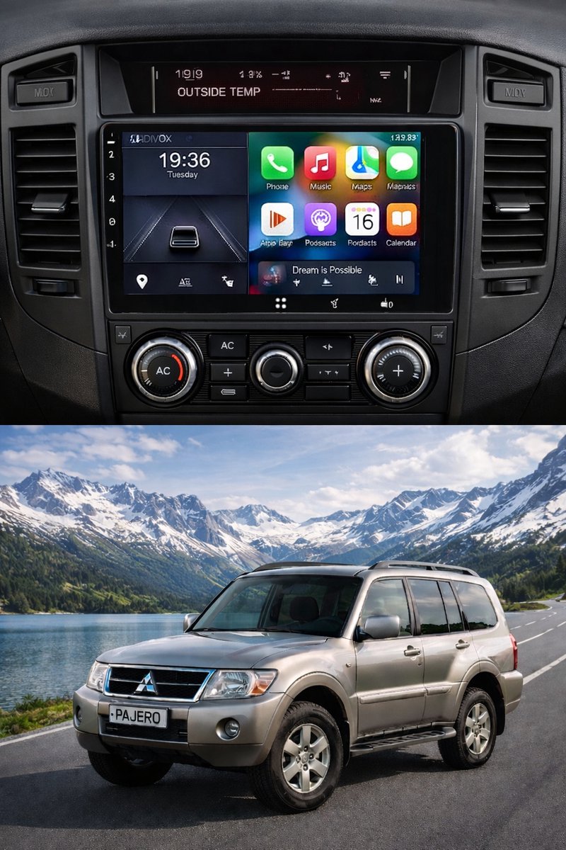 ADIVOX T4 9 inch geschikt voor Mitsubishi Pajero 2006-2019 Carplay/Auto/WiFi/DSP/5G/QLED/DAB+