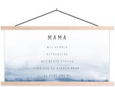 Porte-affiche avec affiche - Affiche scolaire - Maman tu nous as déjà - Proverbes - Maman - Citations - 150x75 cm - lattes vierges