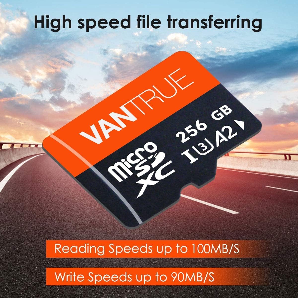 MicroSDXC Geheugenkaart 256 GB U3 4K Inclusief Adapter voor Dashcam en Camera