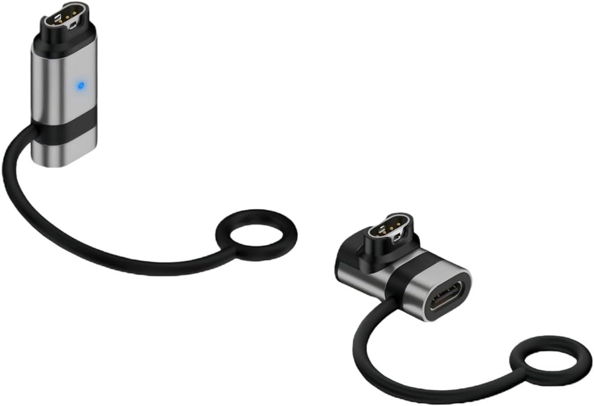 2 Stuks USB-C Oplaadkabel Adapter voor Smartwatch - Duurzaam en Draagbaar