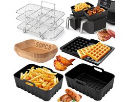 Airfryer Accessoires voor Ninja AF300EU AF400EU 7.6L-9.5L, Silicone Vorm voor Ninja Airfryer, BPA-vrije Airfryer Accessoires