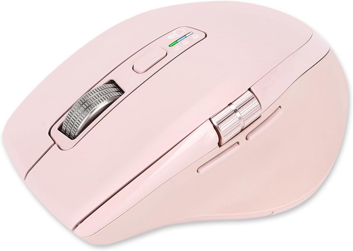 Ergonomische Draadloze Bluetooth Muis met Zij- en Duimwiel - Stil en Multi-Apparaat