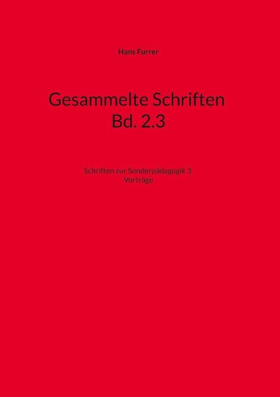 Gesammelte Schriften Bd. 2.3 - cover