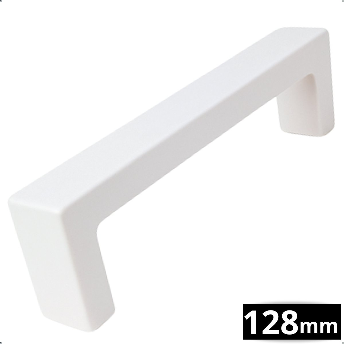 Handgreep Wit RVS 128mm - Atlanta - Greepjes - Handgreep - Handgrepen keukenkastjes - Handvatten - Meubelgreep Wit - Handgrepen voor deurtjes