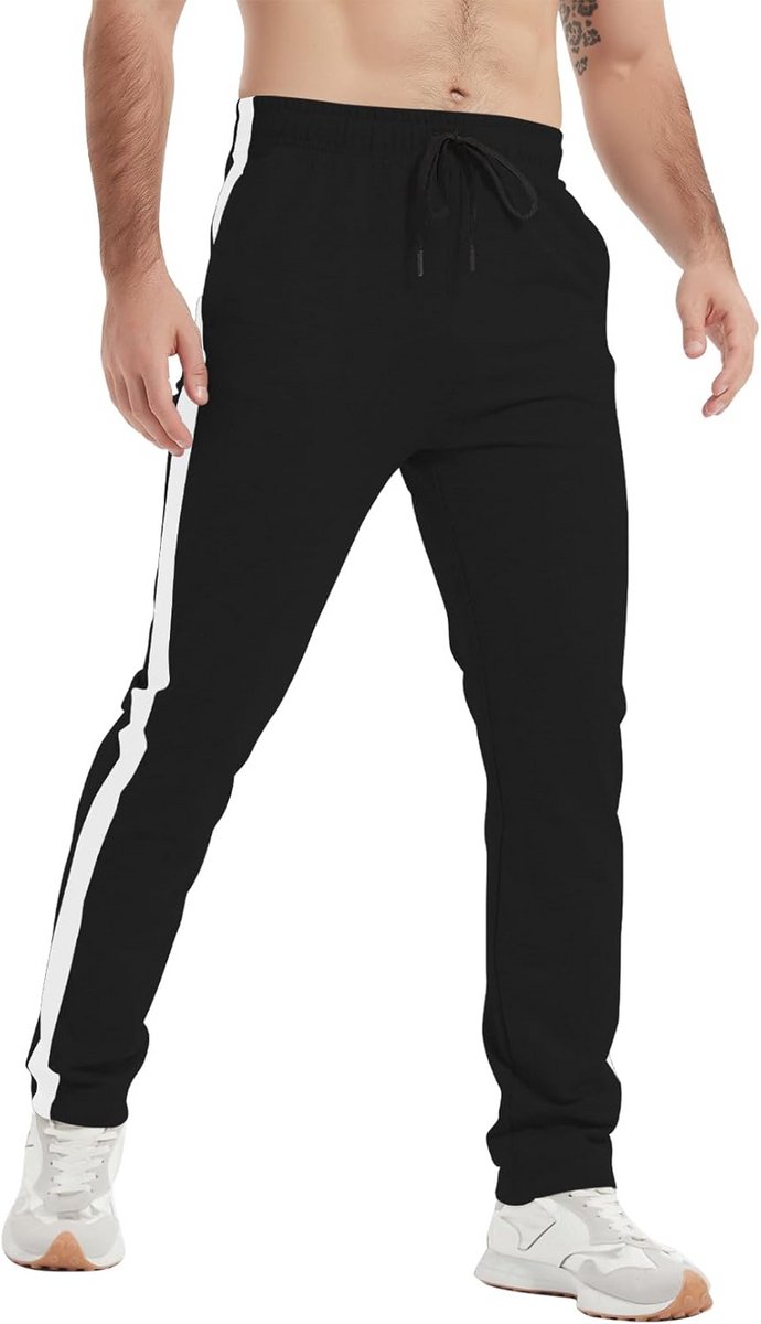 Lange Heren Joggingbroek Slim Fit Gestreept met Zakken