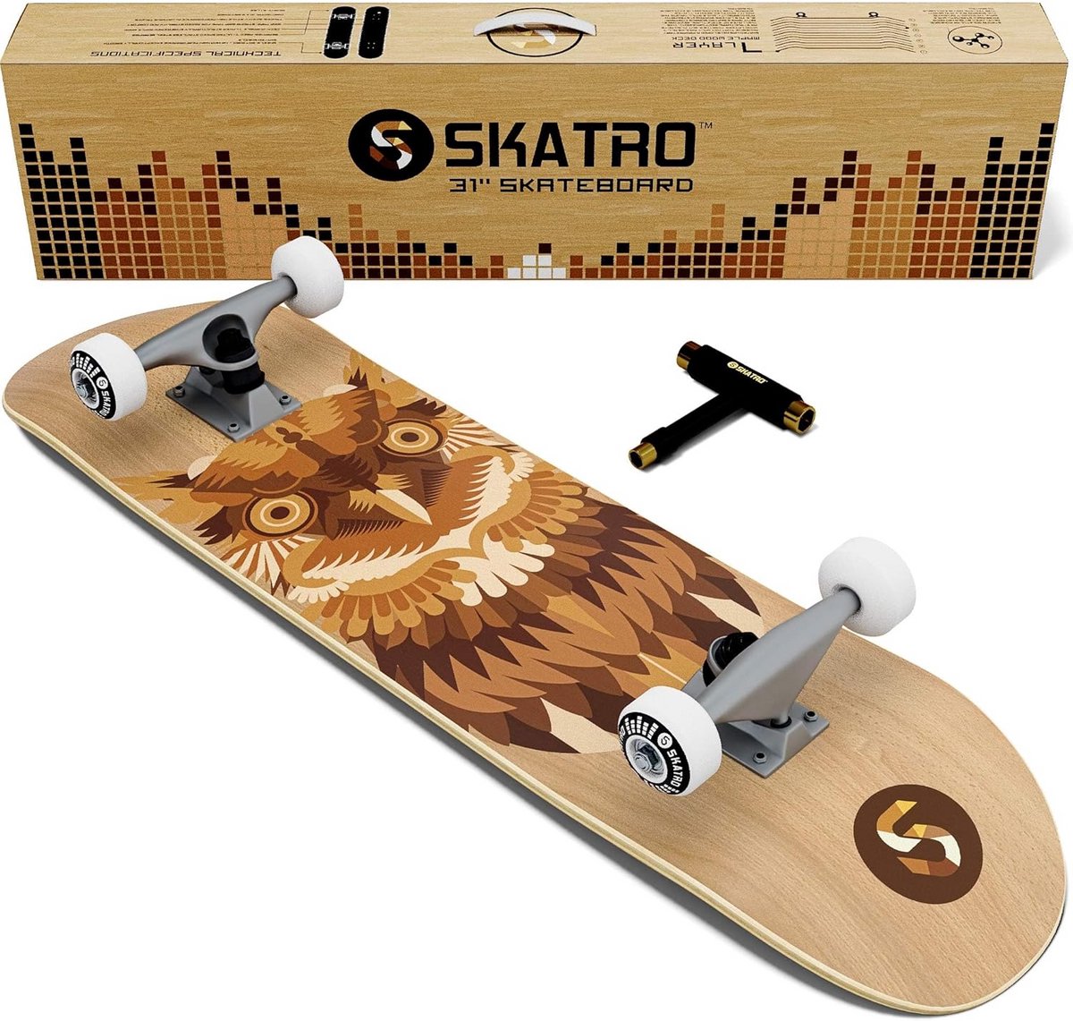 Compleet Skateboard 31 Inch - Voor Beginners, Jongens, Meisjes en Volwassenen