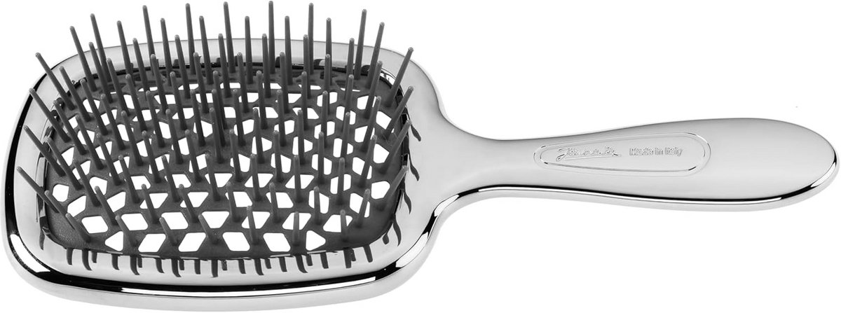 Kappersborstel Superbrush Zilver voor Snel en Zacht Föhnen - Voor Alle Haartypes