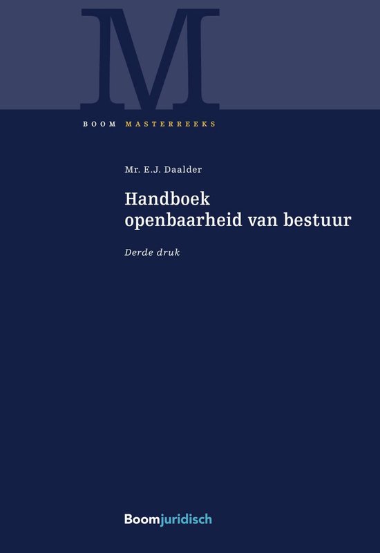Boom Masterreeks - Handboek openbaarheid van bestuur - cover