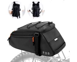 Bagagedragertas Fiets - 38x17x17cm - waterdichte fietstas - Fietstassen - Reflecterend - Afneembare Fietstas Rugzak - Fietsachtertas - Trunkbag - Met Schouderband en Handvat - ideaal voor woon-werkverkeer en fietsers
