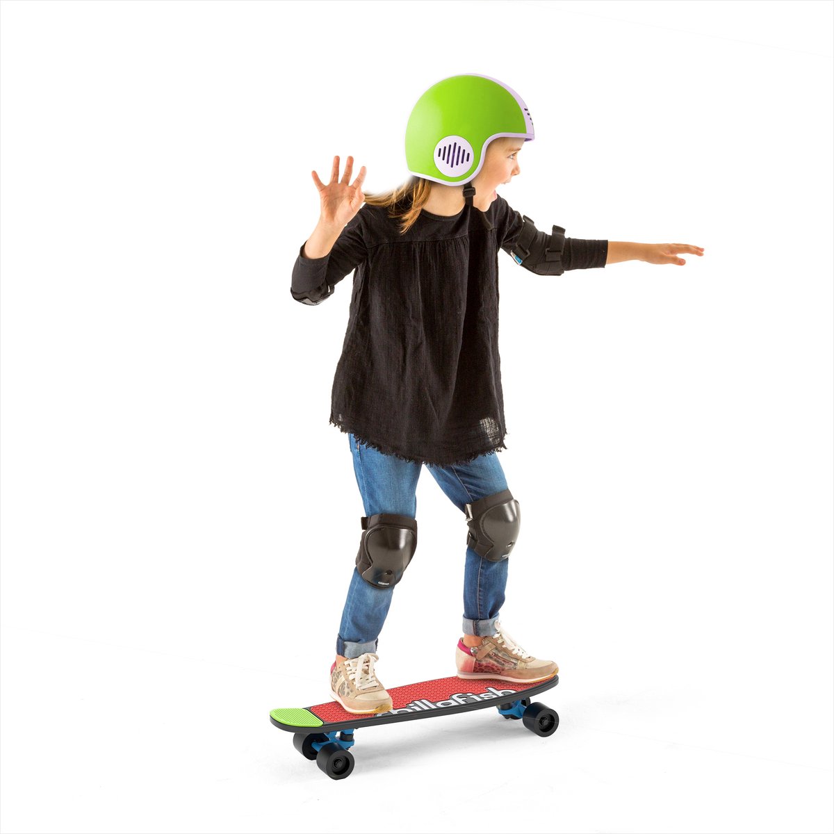 Chillafish Skateboard en Step 2-in-1 - Kinderstep omvormbaar naar Skateboard - Zwart - Jongens en meisjes 3 jaar en ouder - Verstelbaar stuur - Model Skatieskootie 2 — afbeelding 4