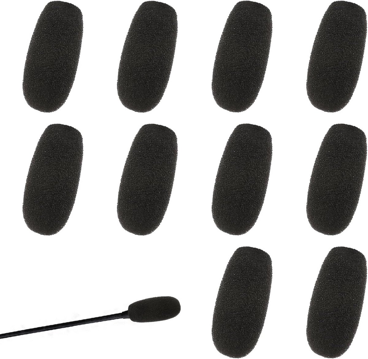Microfoon-windschermen - 10 stuks schuimrubber voor mini-microfoons en headsets