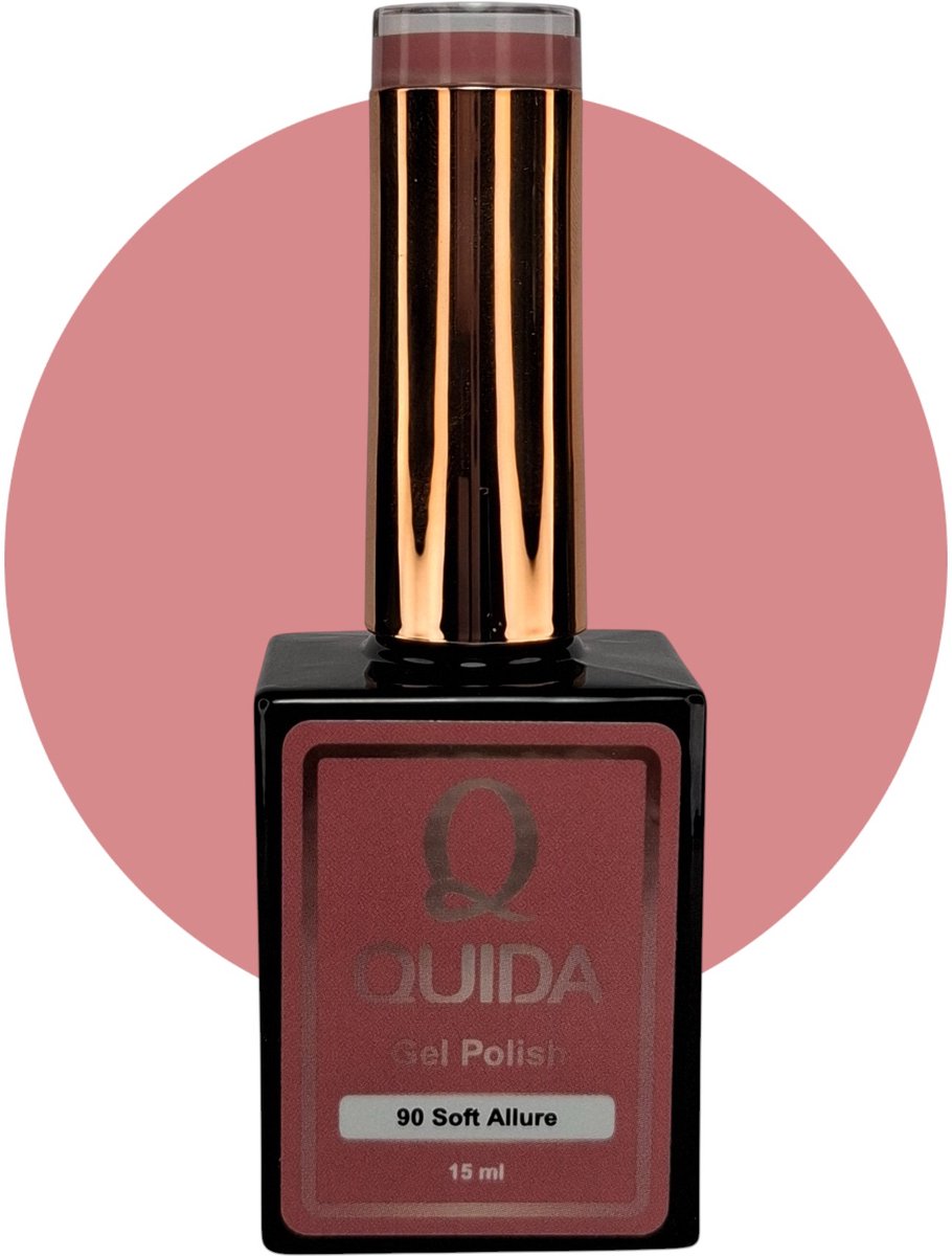 quida gelpolish #90 soft allure roze nude 15ml