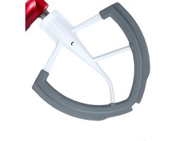 Platte Mixer - 18 X 17.5 Cm - Menghaak - Geschikt Voor Kitchenaid Blenders - Komschraper - Vaatwasmachinebestendig - Accessoire - Blenderaccessoires - Keukenaccessoires - Geschikt Voor Kitchenaid Apparaten Van 5,5-6 T - Wit