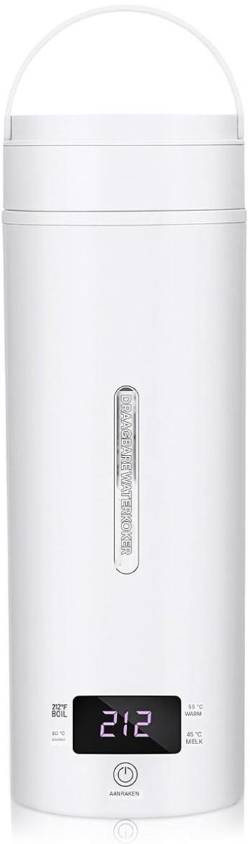 GELLDG Elektrische waterkoker - Kleine elektrische waterkoker - 220V - Met automatische uitschakelfunctie - Gemaakt van roestvrij staal - 4 temperatuurinstellingen - Draagbare elektrische waterkoker voor op reis - 500 ml