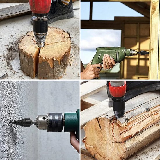 32 mm conische houtkloofmachine, elektrische houtkloofmachine, spiraalvormige houtkloofboor, spiraalboor voor conische houtkloofmachine van Merkloos	 — afbeelding 4