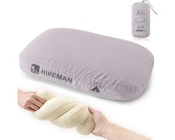 Ultralight Camping Memory Foam Pillow - Ergonomic Neck Support for Travel, Car, Beach and Office