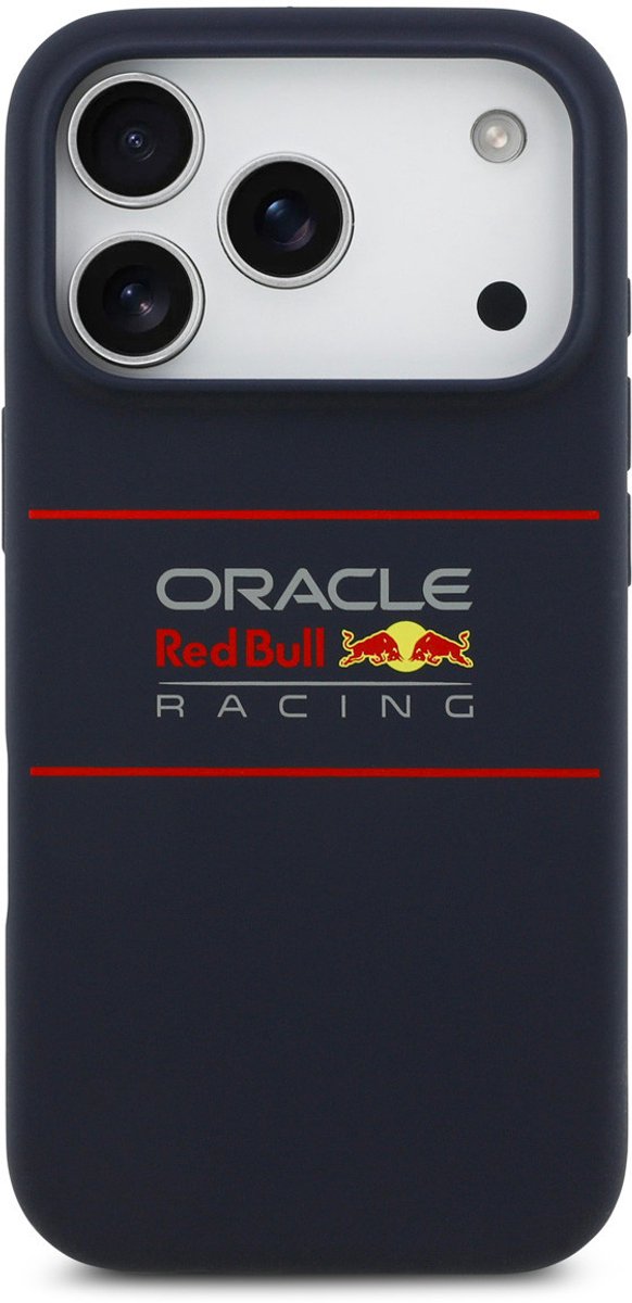 Red Bull Racing Silicone Oversize Horizontal Logo Back Cover hoesje met MagSafe voor Apple iPhone 17 Pro - Donkerblauw van Merkloos — afbeelding 2