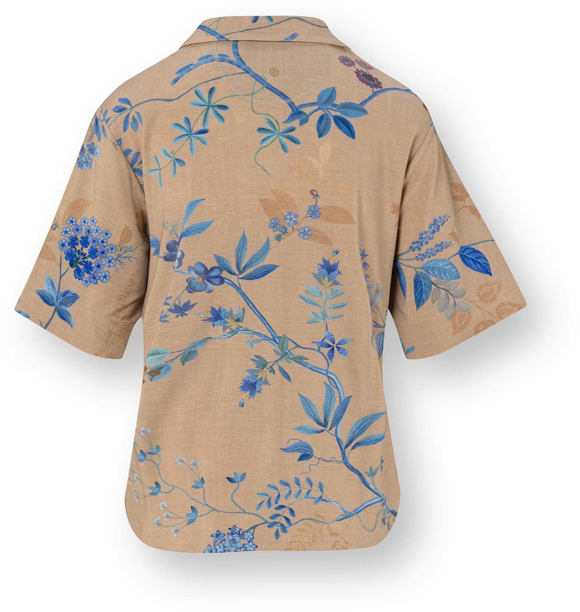 Pip Studio - Flora Pyjama t-shirt - Korte mouw Dames - Loungewear - Marigold - Blauw - S