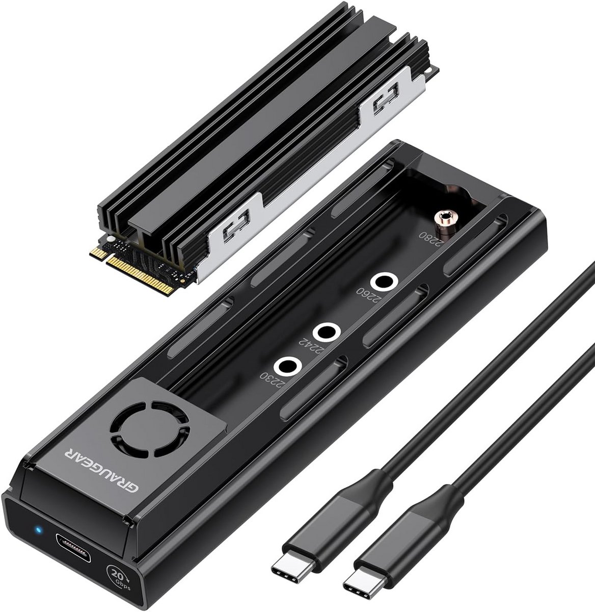 Docking Station voor M.2 NVMe/NGFF SSD met 20 Gbps Gegevensoverdracht