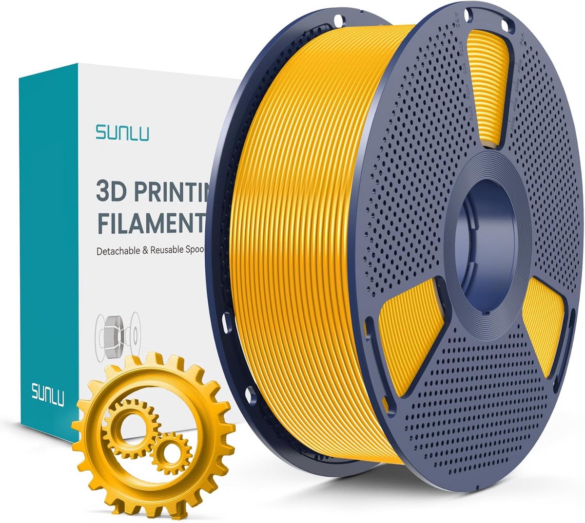 PLA+ 3D-printerfilament 1,75 mm sterk verbeterde duurzaamheid 1 kg lichtgoud