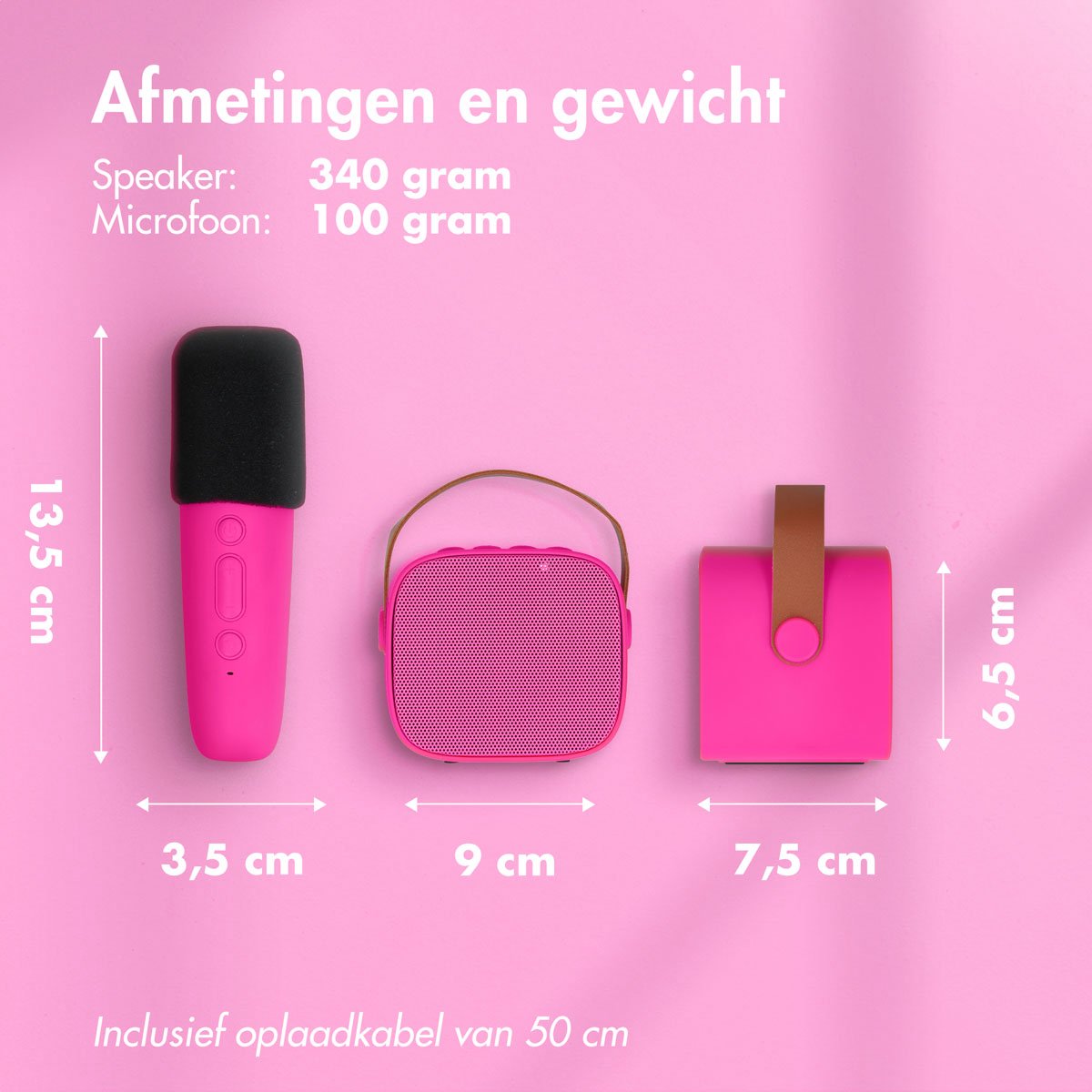imoshion Karaoke Set - Met Bluetooth Speaker en Draadloze Microfoon - Karaokeset voor Volwassenen en Kinderen — afbeelding 8