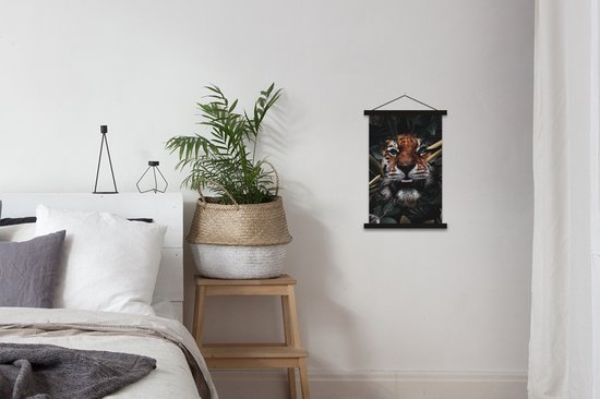 Tigre entre les plantes 40x60 cm