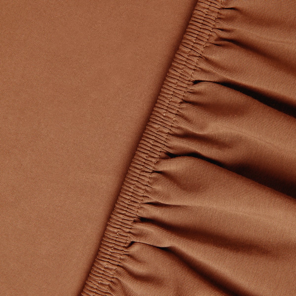 Kayori Shizu Topper Hoeslaken Jersey - 180x200-220cm - Matrasdikte 12 cm - Biologisch Katoen - Terra