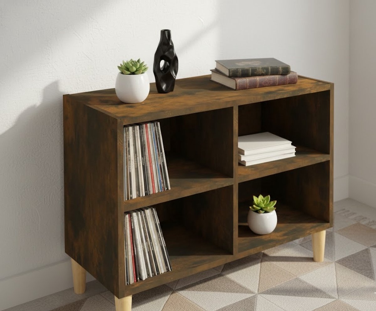 Scandinavische TV-Kast 69,5 cm – - Eiken - cm – Rookeiken – Lage - Medahomestore
