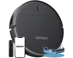 Airson X1 Pro Clean - Robotstofzuiger Met Dweilfunctie - Met Laadstation - Dweilrobot - Met Afstandsbediening en App - Ideaal voor Huisdieren - Harde Vloeren en Tapijt