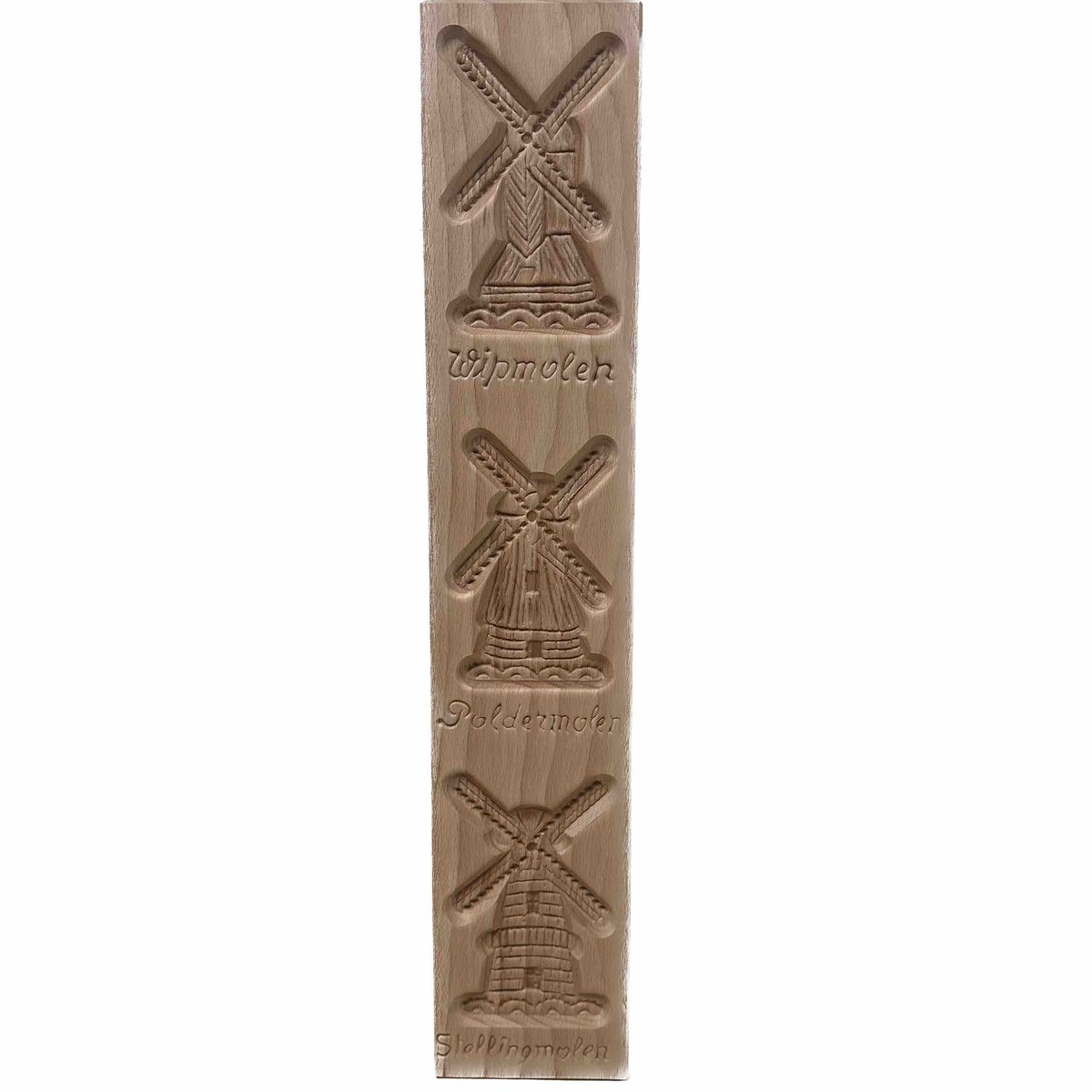 Speculaasplank – 3 Molens – Beukenhout – Traditionele Speculaasvorm