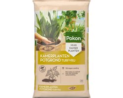 Pokon Bio Turfvrije Kamerplanten Potgrond - 20l - Biologische potgrond binnen - 100 dagen voeding