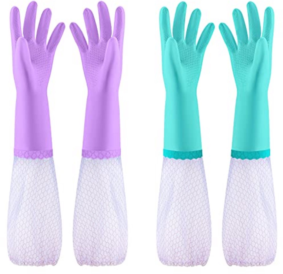 2-delige Antislip Schoonmaakhandschoenen - Latexvrij en Waterdicht (M)