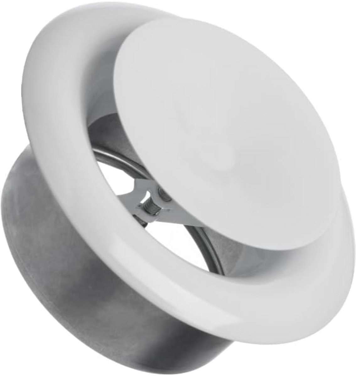 Verstelbaar Ventilatieventiel 125mm - Rond Stalen Ventilatierooster - Inlaatdiffusor voor Luchtstroomregeling