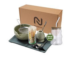 Matcha starterkit - Matcha - Matcha thee set - 8 delig - Matcha set - Matcha Klopper - Matcha Kom - Groen