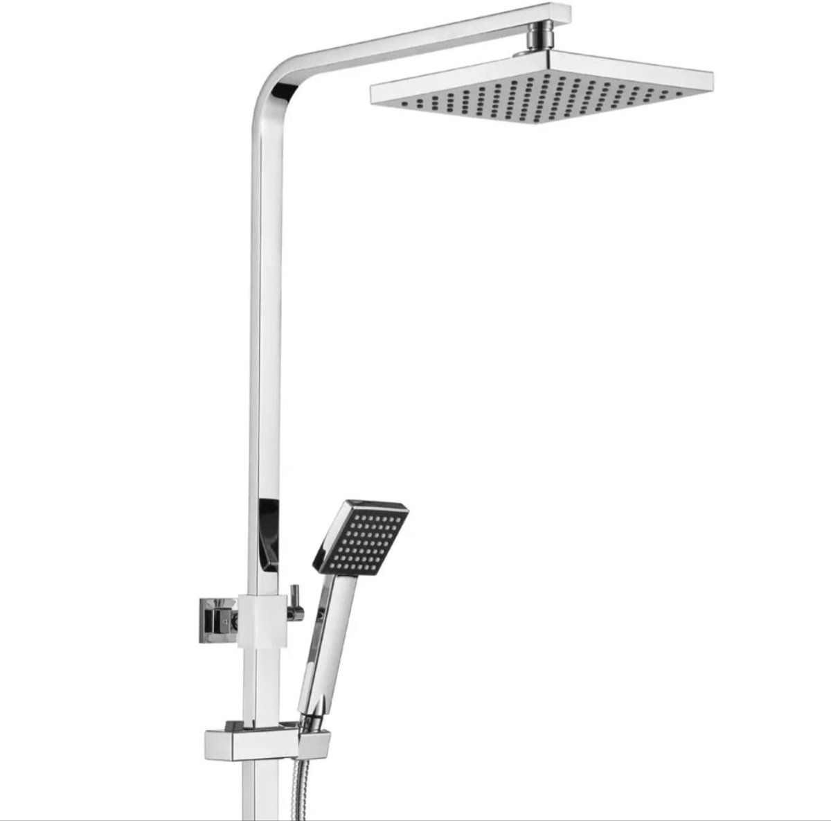 Hudor Douchepaneel Thermostatische Douchekolom Chroom ENIPEE - Regendouche met Thermostaatkraan - Vierkante Douchekop - Premium Messing Body
