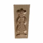 Speculaasplank – Mini Vrouw – Houten Koekplank van Beukenhout – Traditionele Speculaas Vorm