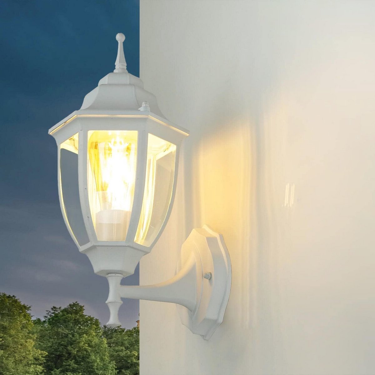Wandlamp buiten met rustiek glas E27 - IP44 verlichting voor tuin en terras