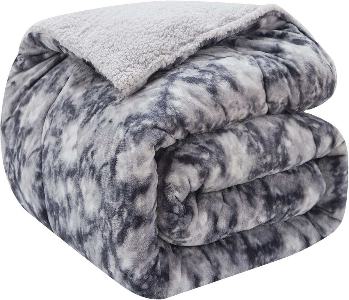 Zware Thermische Fleece Dekens - Warme Pluizige Sherpa Plaid 230 x 270 cm