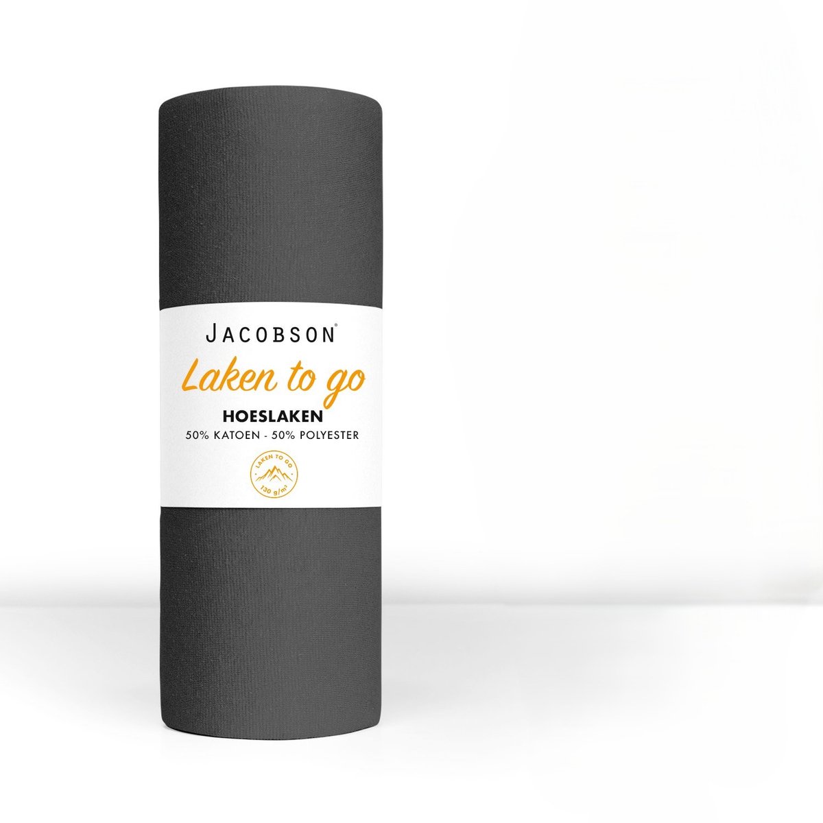 Jacobson - Hoeslaken - 140x200cm - Jersey Katoen - tot 25cm matrasdikte - Antraciet