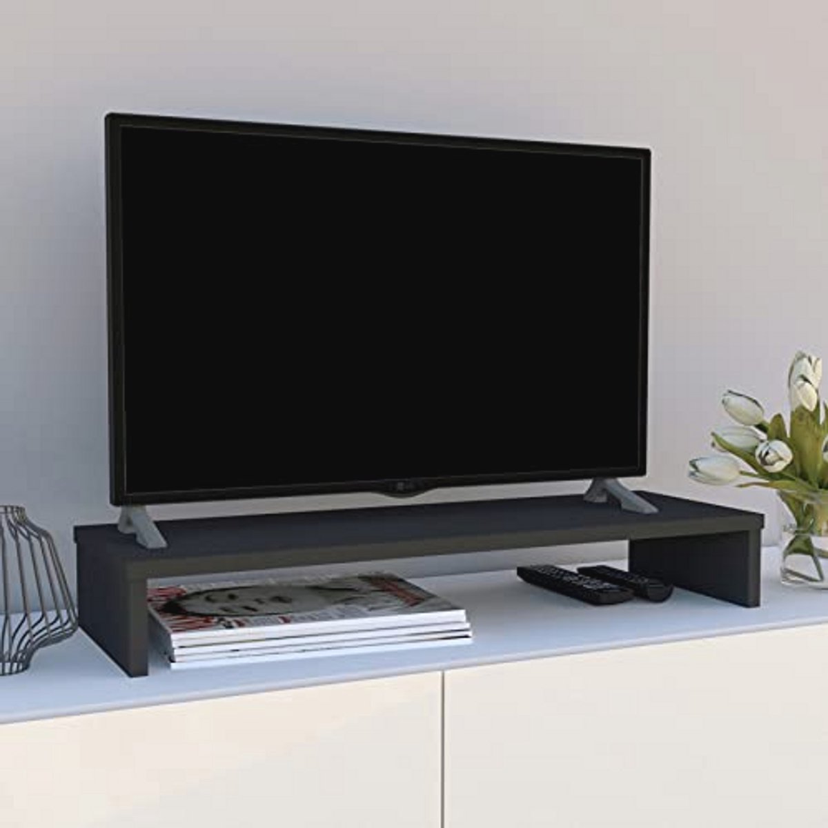 Houten Monitor Stand - Ergonomische TV Lift Tot 50 kg