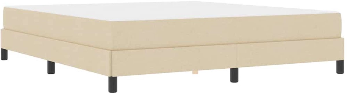 Tweepersoonsbed | Dubbelbed | Volwassenenbed | Boxspring bed met matras Crème 180 x 200 cm Stof