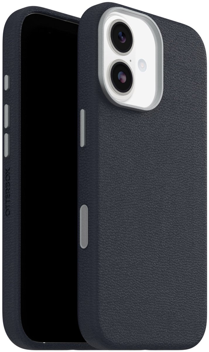 Otterbox Symmetry iPhone 17 Back Cover met MagSafe Magneet Leer Blauw