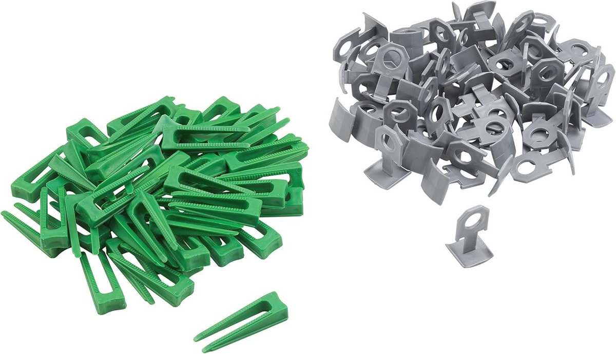 Nivelleringssysteem voor tegels - 100-delig - Tegeldikte 7-15 mm - Clips & Afstandhouders voor Eenvoudige Installatie