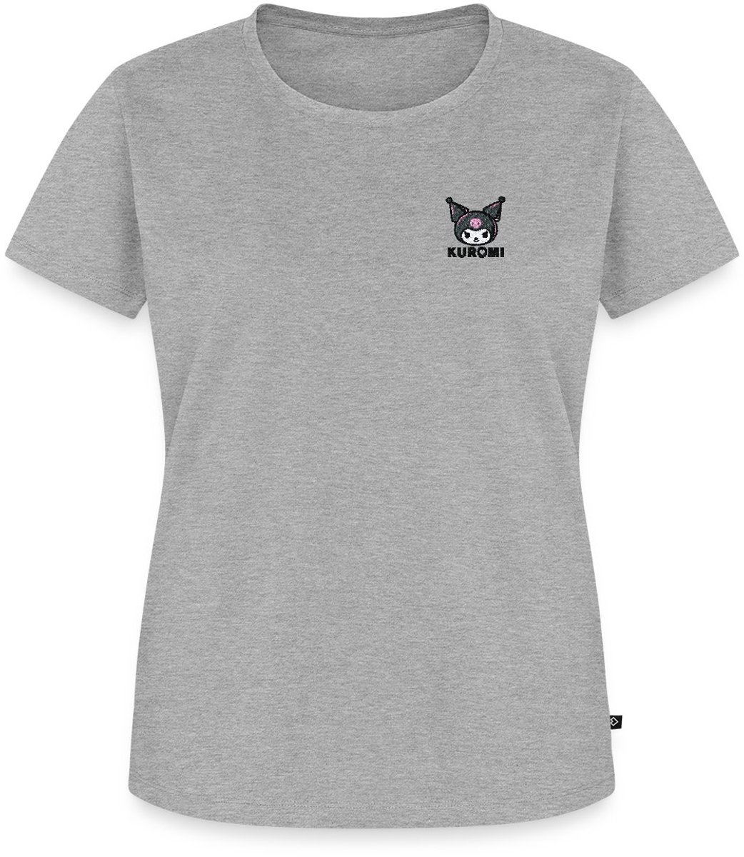 Kuromi Geborduurd Portret Premium T Shirt Dames