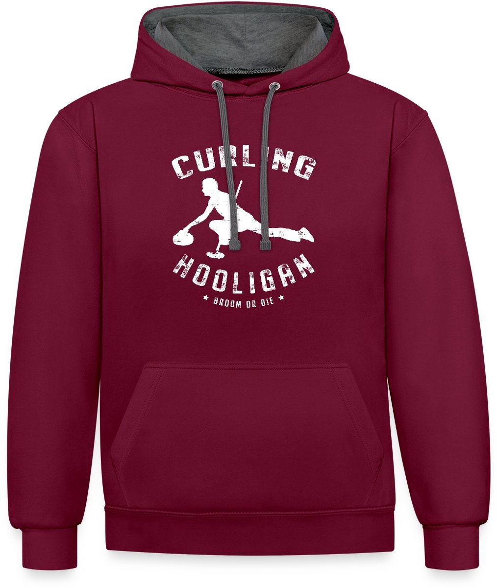 Curling Hooligan Grappig Contrast Hoodie
