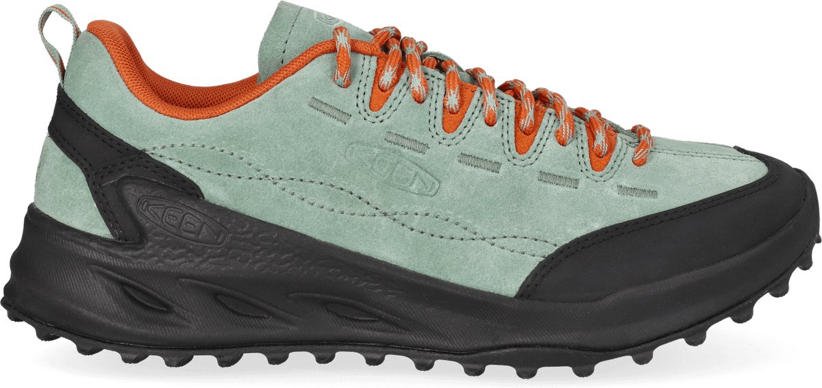 Keen Jasper Zionic Dames Sneakers Suede Granite Flame Groen