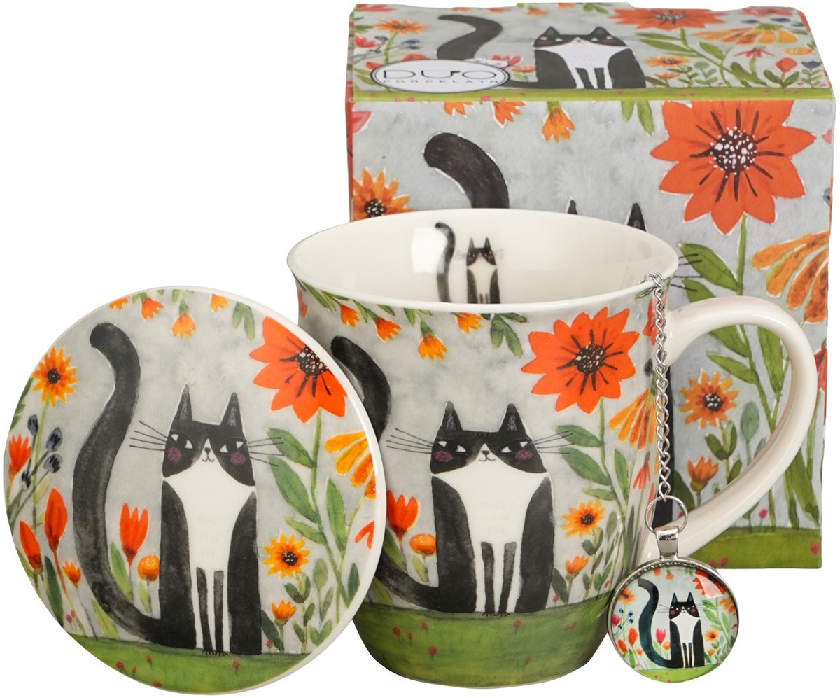 Duo Gifts Theeset Meadow Cats 400ml – Porselein Kat