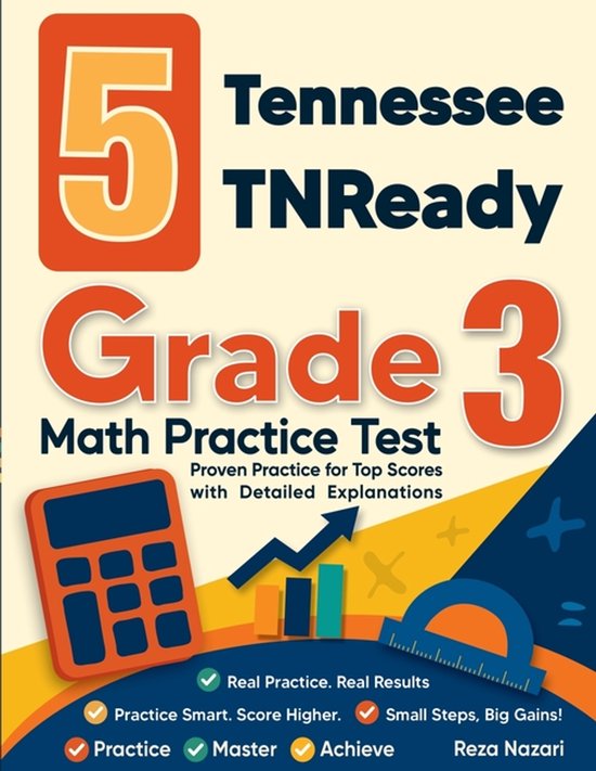 5 Tennessee TNReady Grade 3 Math Practice Tests - cover